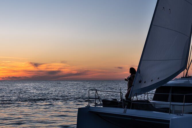 Shared Catamaran Half Day Cruise in Santorini - White Beach and Mesa Pigadia: the “easy on the eyes” coast