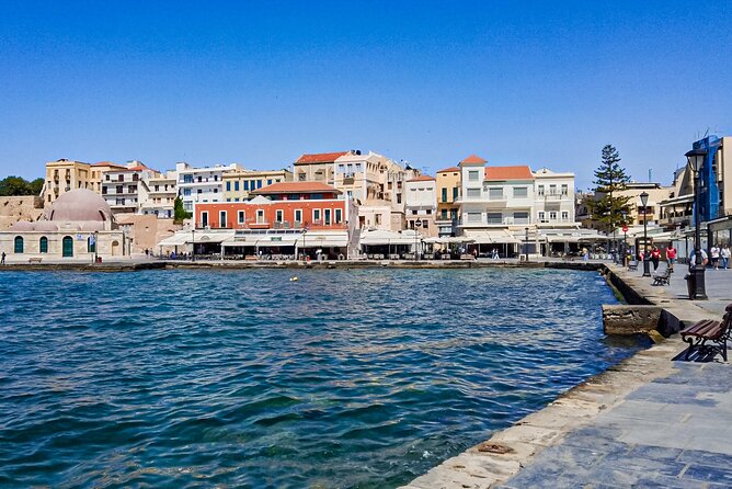 Shore Explore Chania: City Charm, Beach, Monastery & Winetasting - Chania Old Town, harbor views, and narrow lanes