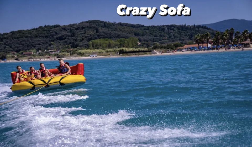 Sidari: Crazy Sofa Water Tube Ride - Safety briefing, life jackets, and suitability