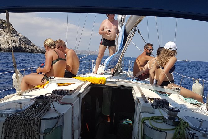 Single day Sail boat cruise with swimming, snorkeling, drinks and lunch - Sailing from Rhodes Town at 10:00