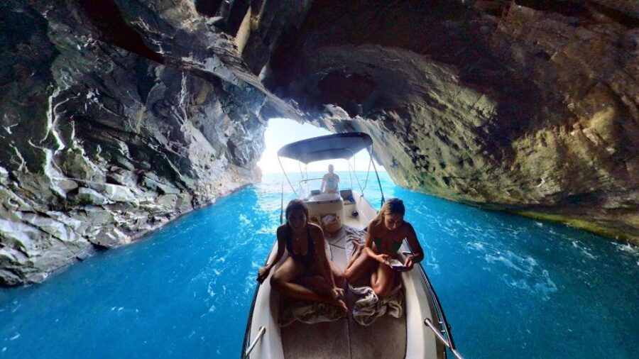 Skiathos: Private Lalaria Beach and Caves Speedboat Tour - Entering the Dark Cave and Blue Cave by Boat
