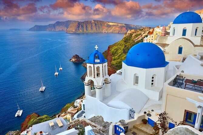 Skip Sky Tram !!! ZERO-STRESS CRUISE-FRIENDLY 5 Hour Tour - Finikia blue-domed church: a calm breather for your camera roll