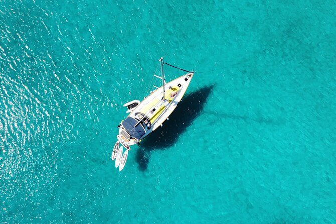 Small group,pass by Delos,swim in Rhenia,snap LVenice, free trans - Delos from the water: what you’ll actually see