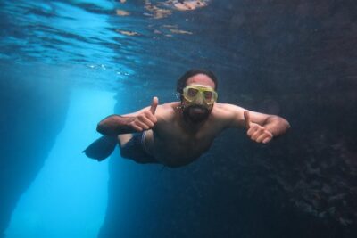 Snorkeling and swimming tour to the Poseidon's temple at Sounio cape - Lake Vouliagmeni: a calm first stop
