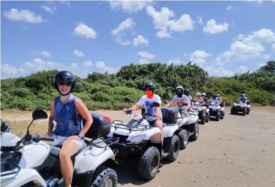 South Rhodes: ATV Quad Guided Tour 2 or 1 person on 1 Quad - How the guided quad ride feels with up to 7 people