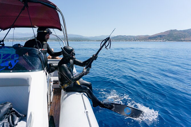 Spearfishing in Chania, Crete (price is per group) - Outfitting with fins, masks, and a speargun