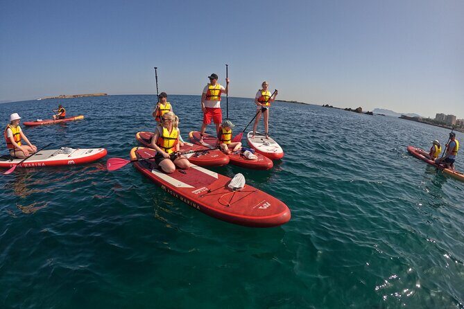 Stand-up Paddleboard Lazareta Experience Chania Crete (tour) - The first phase: learning to stand and paddle safely