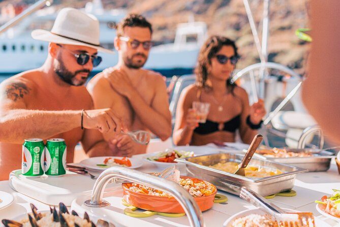 Sunset Caldera Sailing Cruise - Akrotiri Lighthouse from the water: a fast history moment with sea views