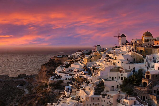 Sunset In Oia & Traditional Villages Bus Tour - Mesa Gonia and the charm of a 30-minute village stop