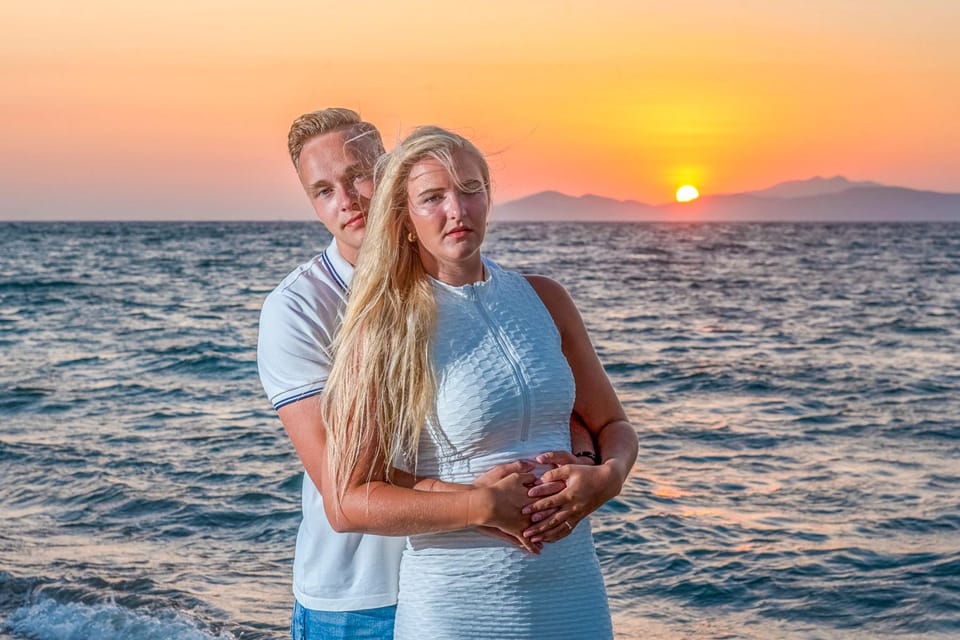Sunset Photo shoot on the beach Kos island - A Sunset Session Made for Your Holiday Album