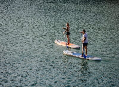 SUP Safari - Catamaran Cruise Dia Island & Gourmet Delights! - Clear Water, Bays, and a Snorkel Stop