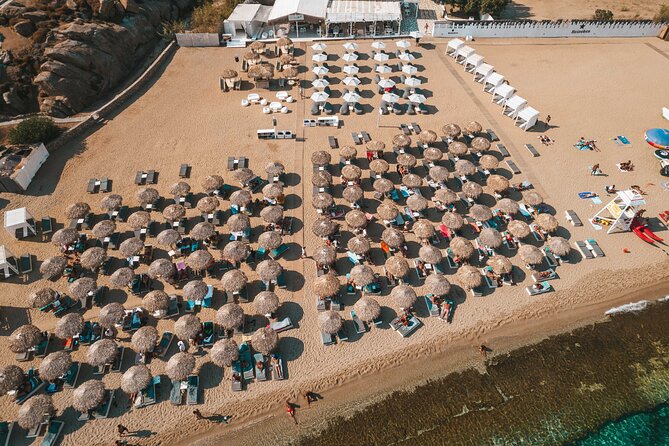 Super Paradise Beach Mykonos Seaside Sunbed (2nd row) - The noon deadline matters