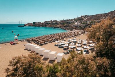 Super Paradise Beach Mykonos Seaside Sunbed (2nd row) - Why the second row can be good value