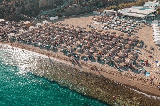 Super Paradise Beach Mykonos Seaside Sunbed (2nd row) - Service, food, and drink costs