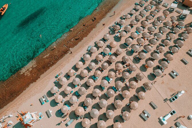 Super Paradise Beach Mykonos Seaside Sunbed (3rd & 4th row) - Super Paradise Beach Sunbeds: What You’re Really Paying For