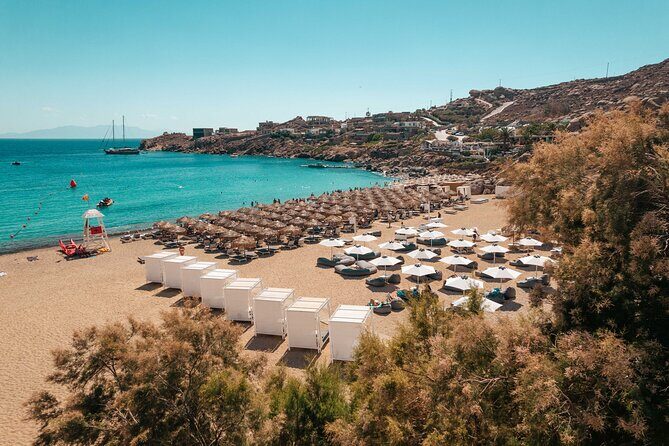 Super Paradise Beach Mykonos Seaside Sunbed (3rd & 4th row) - Food, Drinks, and the Beach Club Bar: Budget Like a Local