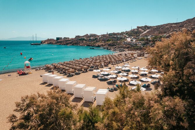 Super Paradise Beach Mykonos Seaside Sunbed (5th, 6th & 7th row) - A full day at Super Paradise Beach