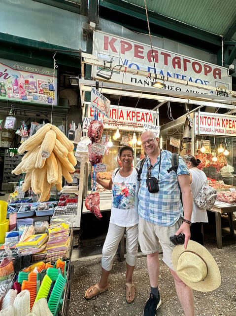 Thessaloniki Food Tour with a Local Chef - The first tasting round: baked goods, cheese, cold cuts, and Greek drinks