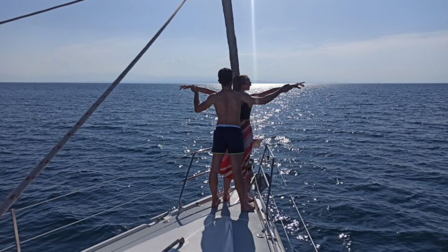 Thessaloniki Sunset Cruise departing from Nea Michaniona - Swim and snorkeling in clear gulf water (plus dolphin odds)