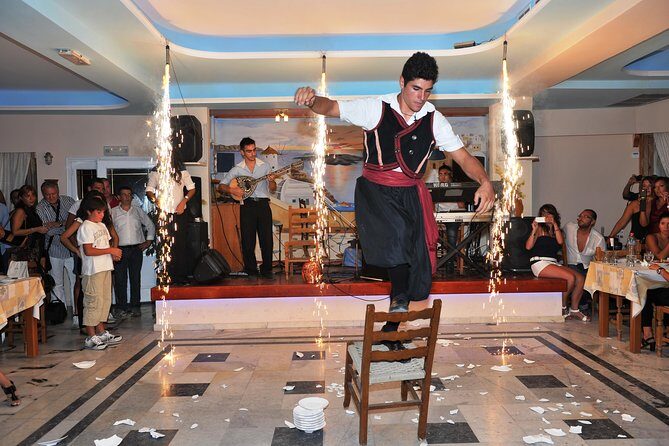 Traditional Greek Night live Music & Dinner Show in Santorini - Kamari logistics: finding Dimitris and getting there without stress