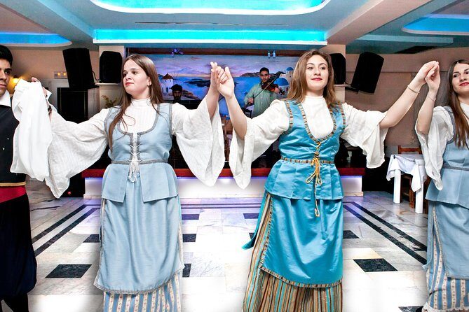 Traditional Greek Night live Music & Dinner Show in Santorini - Drinks included: unlimited wine, beer, and soft drinks without the constant asking