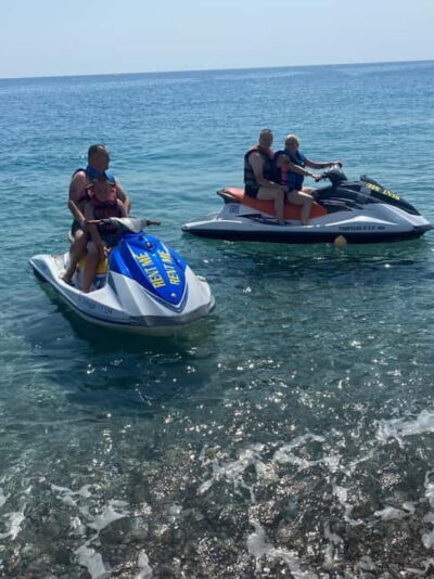 Traganou Beach: Yamaha Jet Ski Rental - Learning the controls before open-water speed