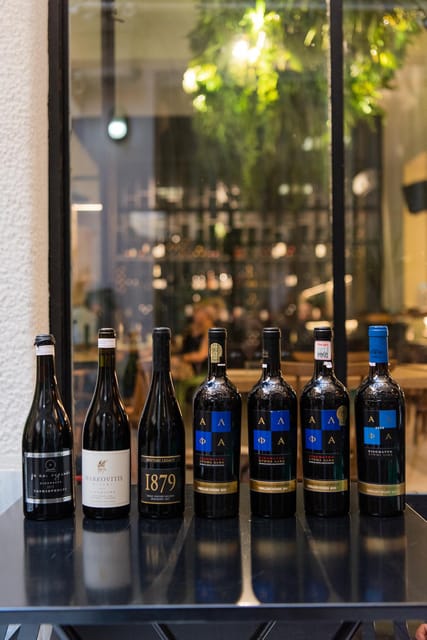Wine and food pairing in Psyche Wine bar, near Syntagma - Greek cheeses and cold cuts make the tasting practical