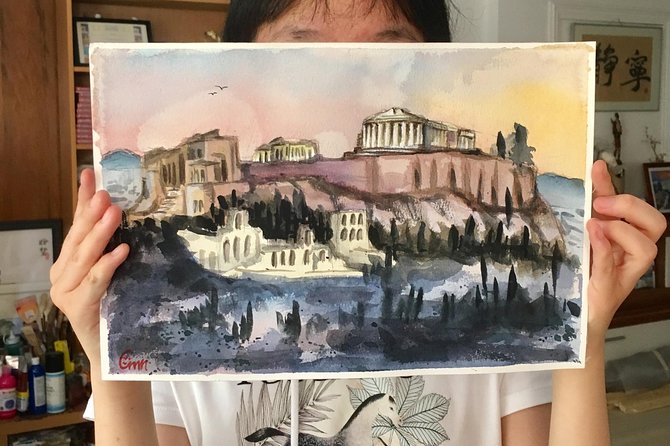 workshop for painting acropolis/landscape with local artist - Light, shadow, and the warm Greek mood