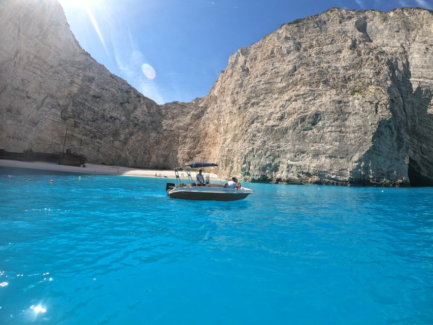 Zakinthos: Private Boat Rental to Shipwreck and Blue Caves - What the $322 price really covers