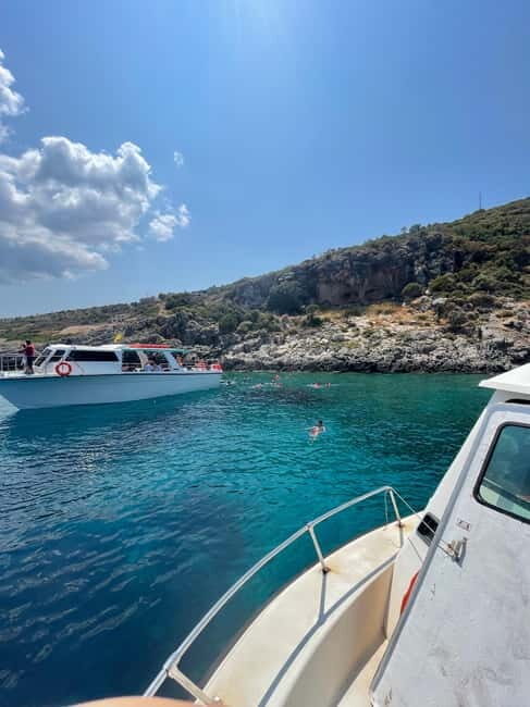 Zakynthos Boat Tour: Shipwreck & Blue Caves Original - St. Andreas Cave Monastery: the 25-minute swim stop