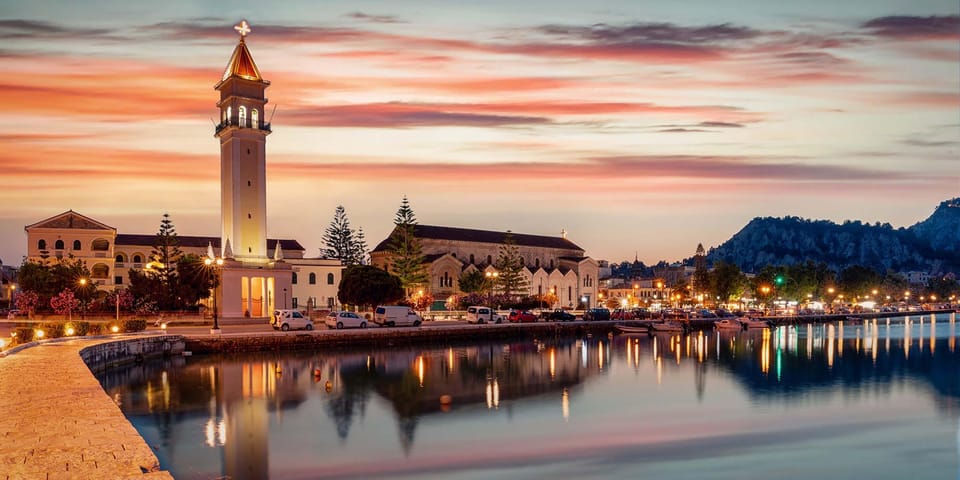 Zakynthos City Tour by Night with Transfer and Dinner - What the $56 price really covers