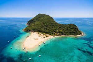 Zakynthos Half Day Tour and Cruise Turtle Island and Keri Caves - Laganas Stop: Using a Glass-Bottom Boat to Read the Sea Floor