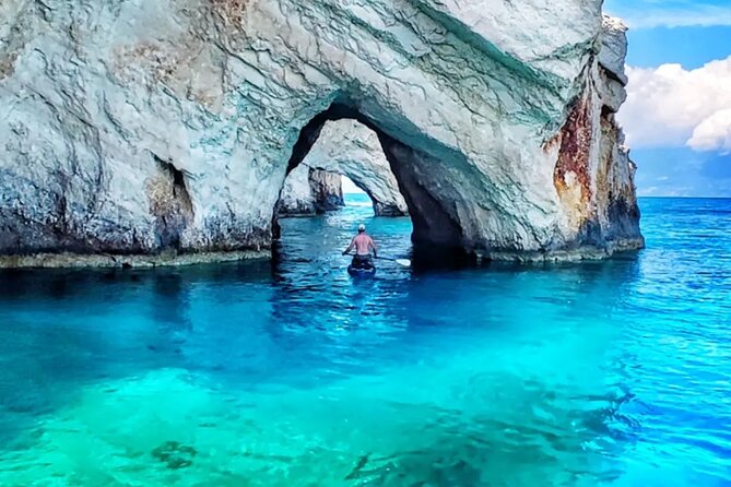 Zakynthos Half day tour Shipwreck beach Blue Caves by small boat - Navagio and the changing reality of Shipwreck Beach