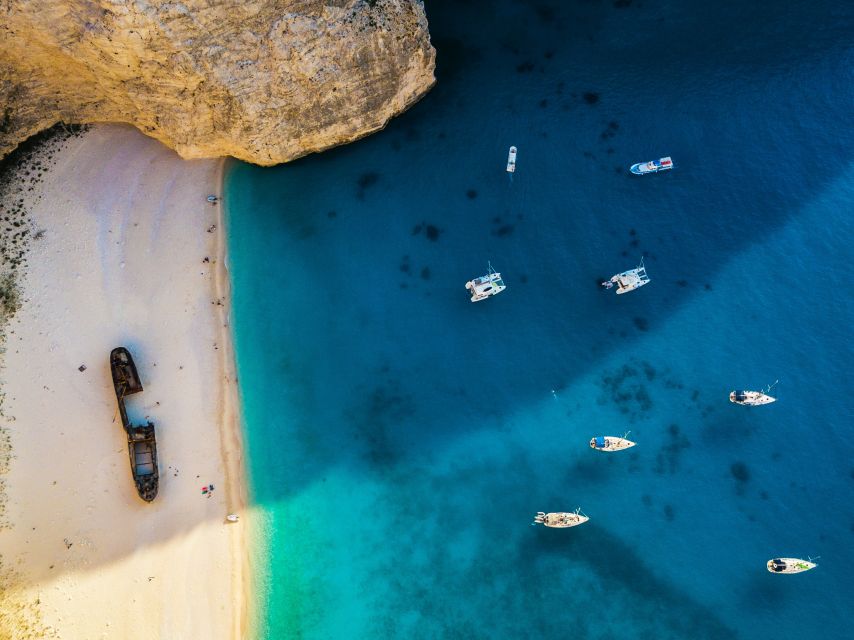 Zakynthos: Navagio Shipwreck Full-Day Cruise - Two swim stops, with ladders instead of a beach