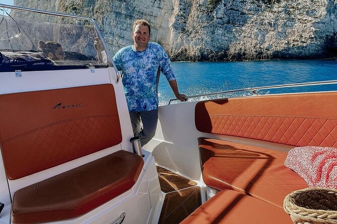 Zakynthos Private Cruise to Shipwreck Beach & Blue Caves - Swimming, snorkeling, and cliff jumping