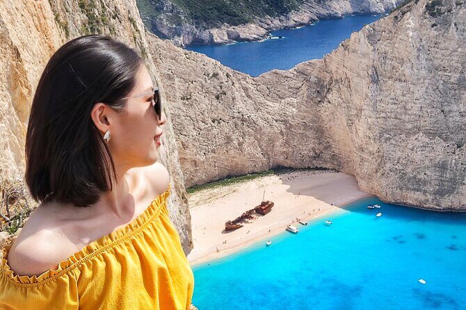 Zakynthos Private Tour to Navagio Shipwreck by Land and Sea - Navagio Shipwreck Beach: the best photos start before you even land
