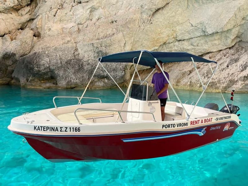 Zakynthos: Shipwreck and Caves Boat Rental Without Skipper - White Beach and the snorkeling stop