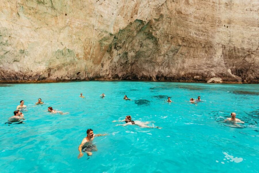 Zakynthos: Shipwreck Beach by Land & Sea Blue Caves Day Tour - Makris Gialos Photos Stop: Rocky-Coast Views Without the Long Wait