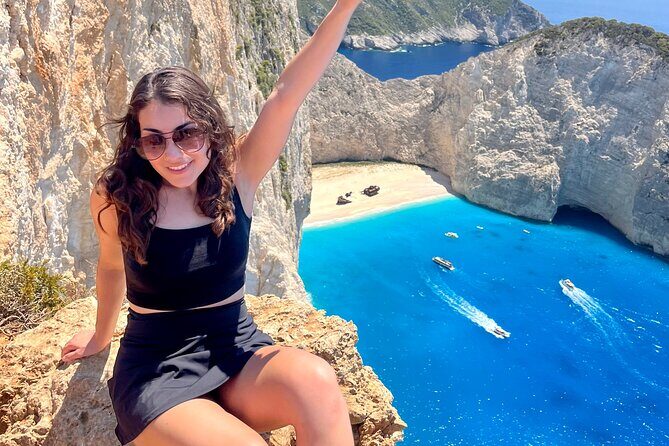Zakynthos Shipwreck Beach with Blue Caves Land and Sea Tour - A coffee-and-views breather at Mr. Rock