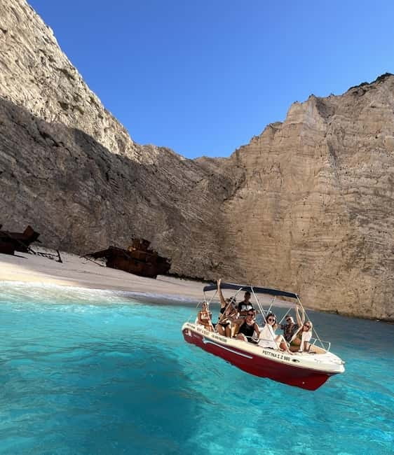 Zakynthos: Shipwreck & Caves Private Boat Tour with Skipper - PV Blue Caves, Dolphins Cave, and Livaritos Caves