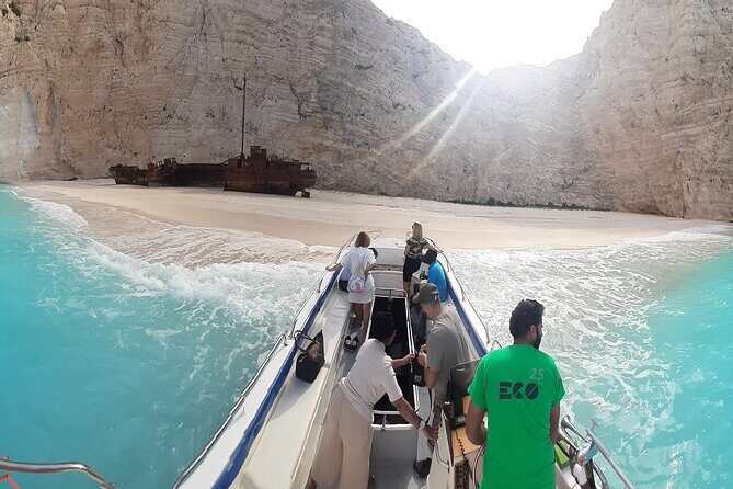 Zakynthos Small Group Tour Shipwreck bay Blue Caves by Land & Sea - Blue Caves by Glass-Bottom Boat: Boat Fees and Swim Reality