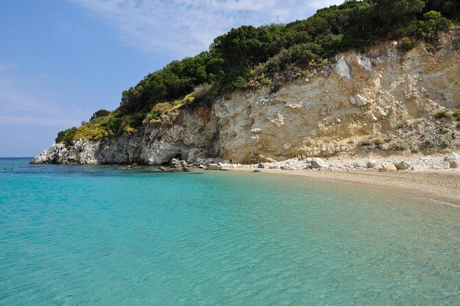 Zakynthos Smugglers Cove Full-Day Cruise - Navagio Beach (Shipwreck Beach) from the water—without the swim part