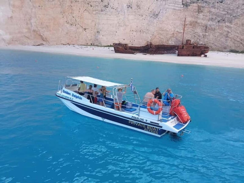 Zakynthos: Xigia, Navagio Shipwreck and Blue Caves Boat Tour - The in-between stop (the bonus swim moment before the Blue Caves)