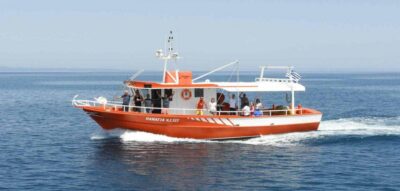 Zante Fishing Tours - Leaving Zakynthos Town harbor in the morning